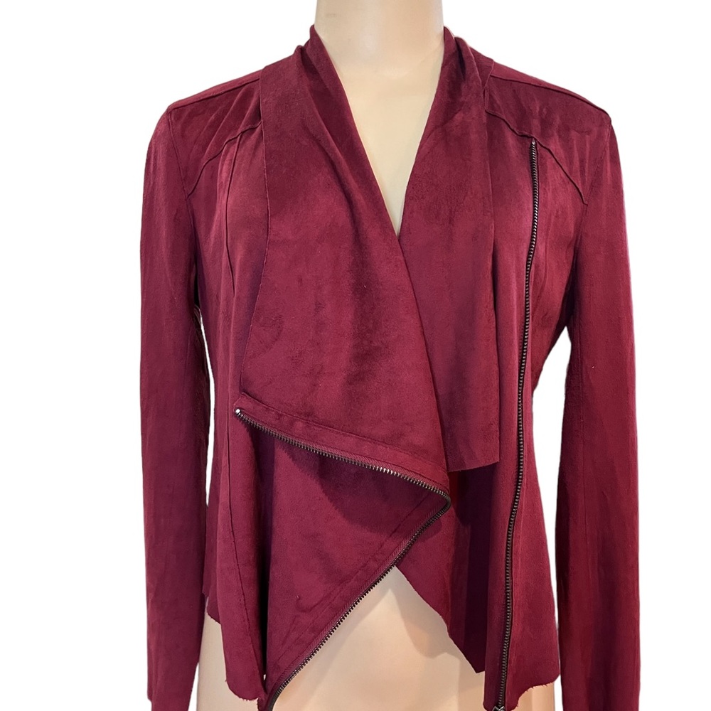 BLANK NYC Asymmetrical Zip Cropped Moto Jacket Size XS